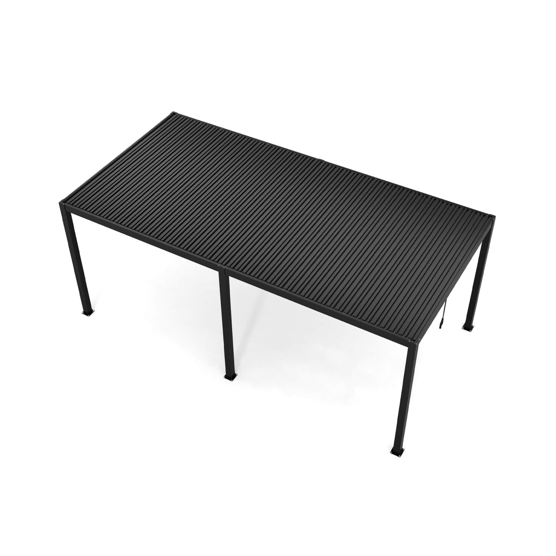 [10X19FT] Modern Durable All-Weather Outdoor Pergola With Aluminum Frame And Steel Louvers (SAK32691)