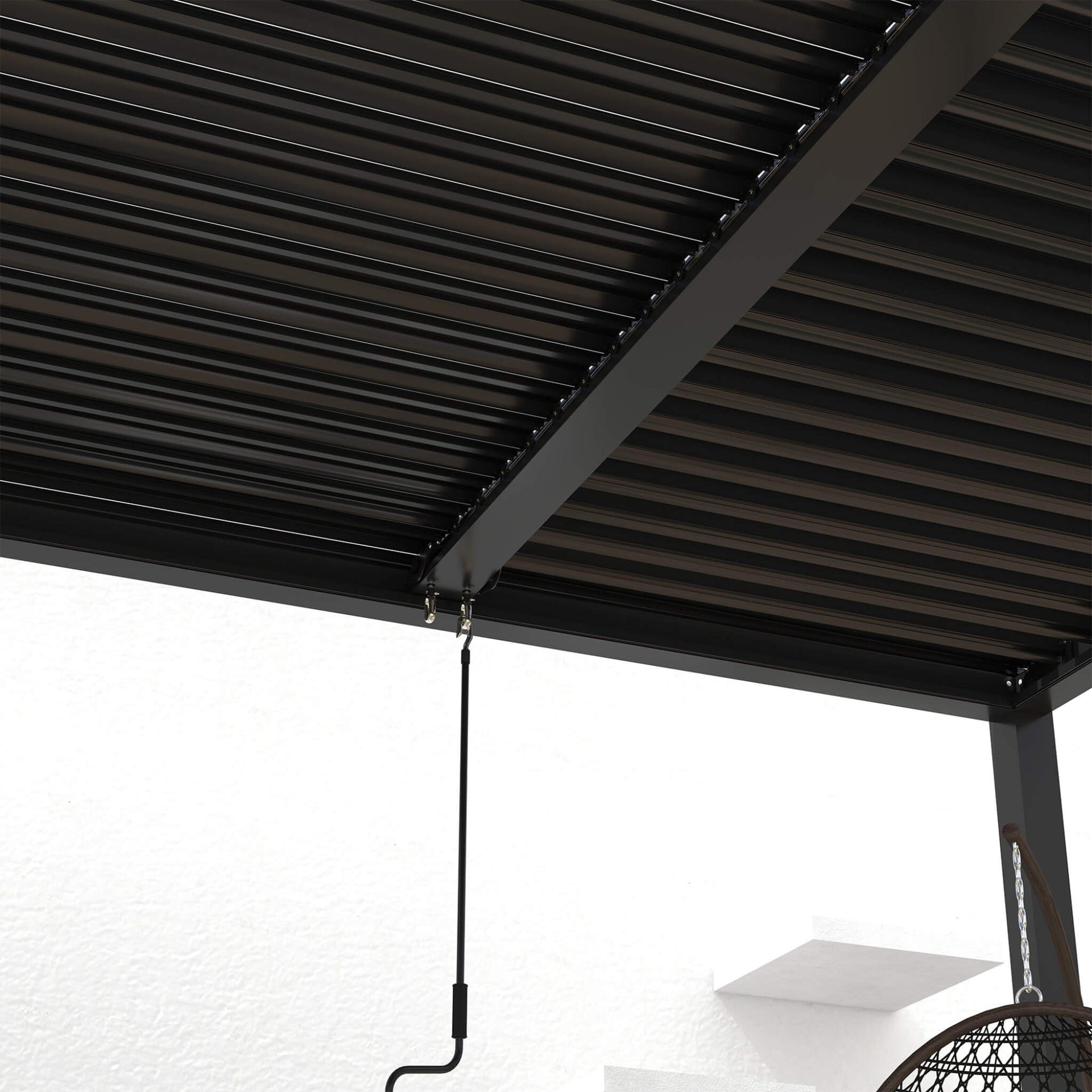 [10X19FT] Premium Powder-Coated Aluminum Pergola With Adjustable Louvers (SAK78345)