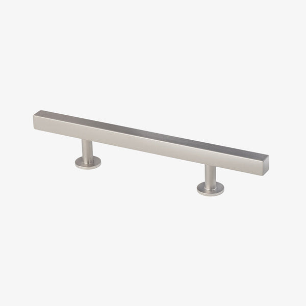 Lew's Square Bar Cabinet Knobs and Pulls in Brushed Nickel