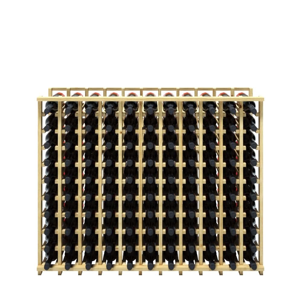 Pine Base Wine Rack 11 Column Custom Standard Bottle Storage