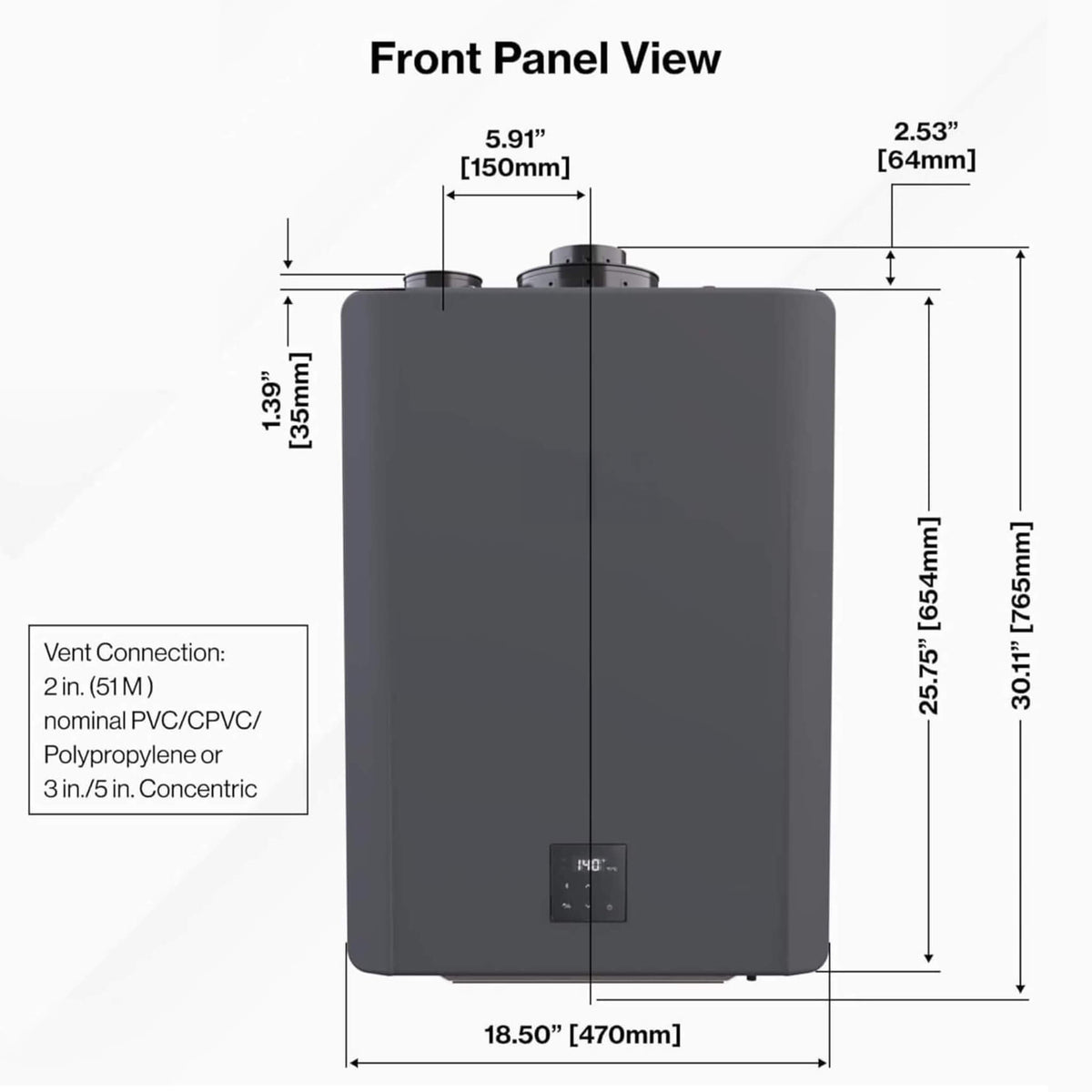 RN 11.0 GPM Outdoor Commercial High-Efficiency Tankless Water Heater (SAK75016)