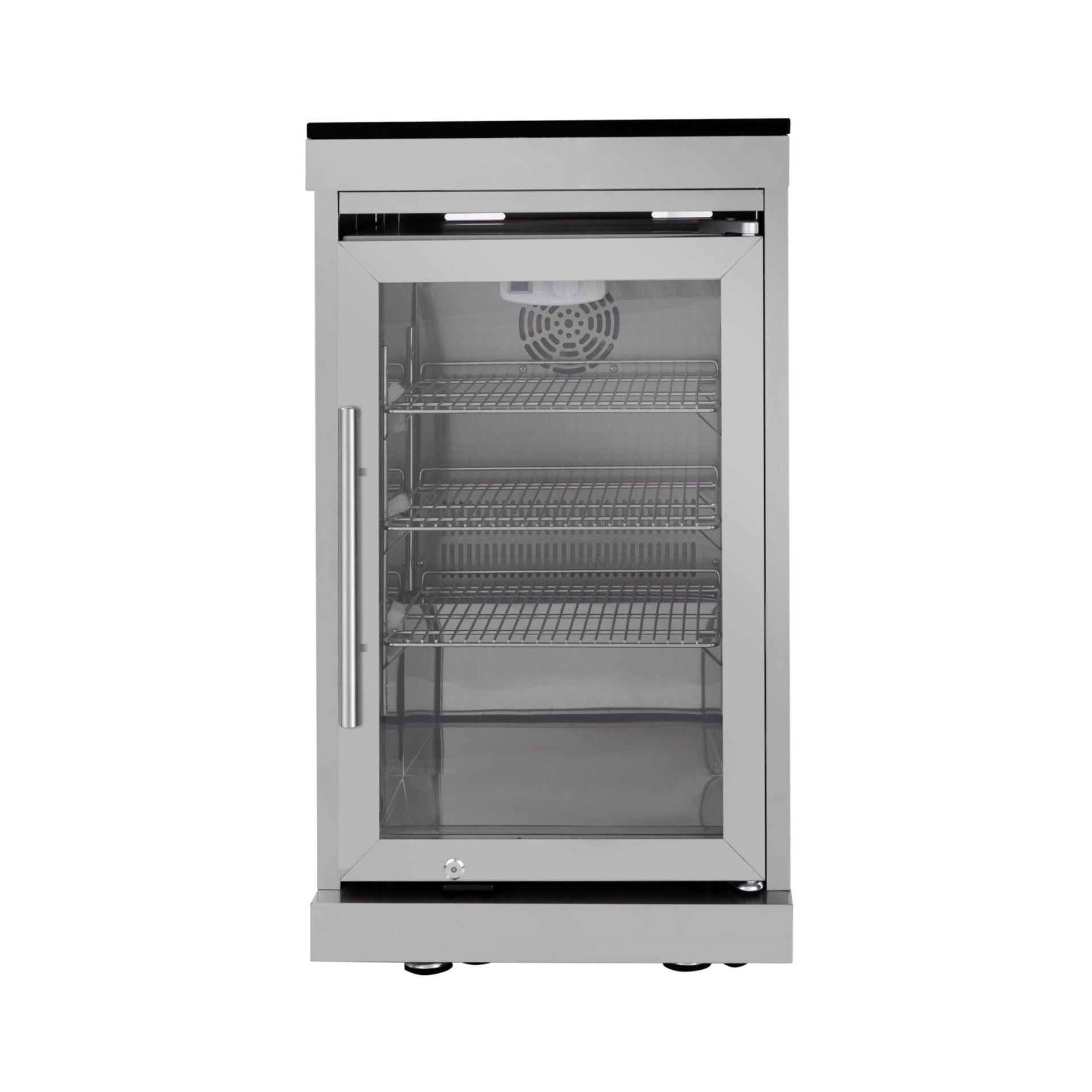 Imperial 110-Inch 4-Burner 72K BTU Deluxe Stainless Steel Outdoor Kitchen Grill Island With Wine Cooler, Rotisserie, Cabinets, And Granite Countertops (SAK94721)