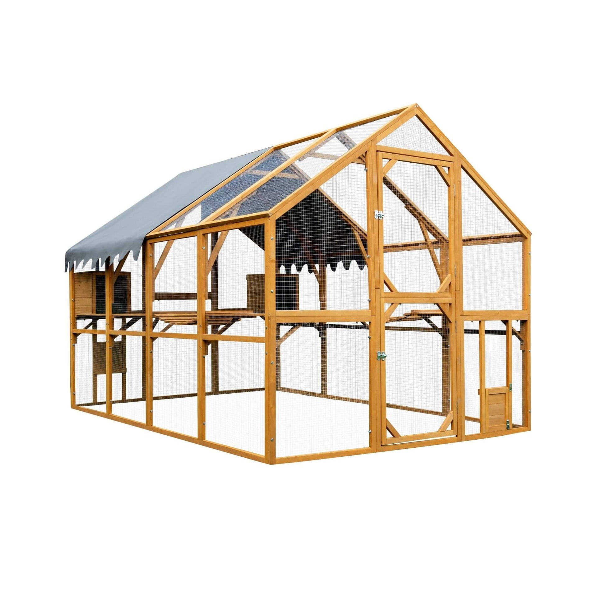 110-Inch Large Outdoor Kitten Playpen Chicken Coop With Waterproof Cover (SAK15370) SAKSBY WHOLESALE