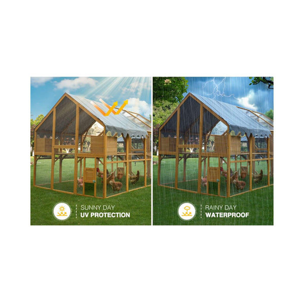 110-Inch Large Outdoor Kitten Playpen Chicken Coop With Waterproof Cover (SAK15370) SAKSBY WHOLESALE