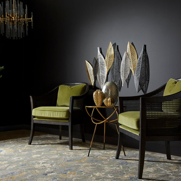 Leaflet Wall Decor | Gold-Noir-Silver