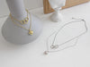 925 Sterling Silver Necklace, Lady's Heart Necklace, Double necklace, Womens Silver Necklace