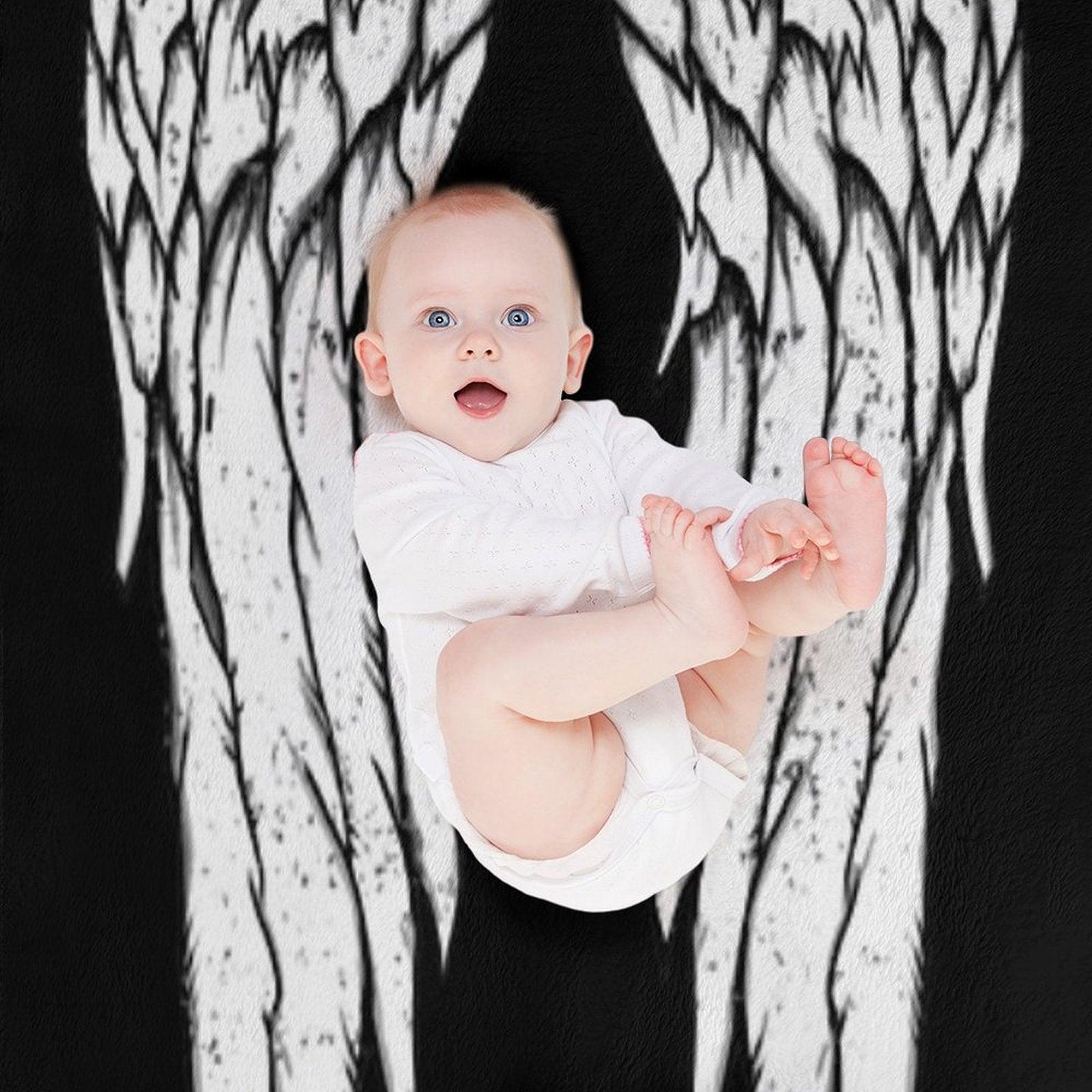 Daryl Dixon Wings - Zombie Throw Blanket