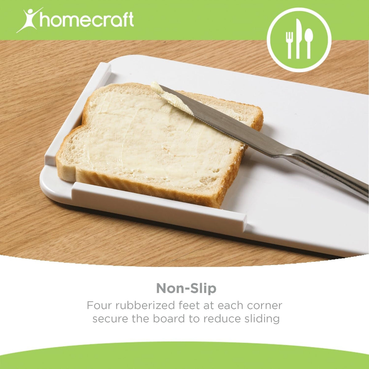 One-Handed Cutting Board with Spikes, Non-Slip Food Prep Aid