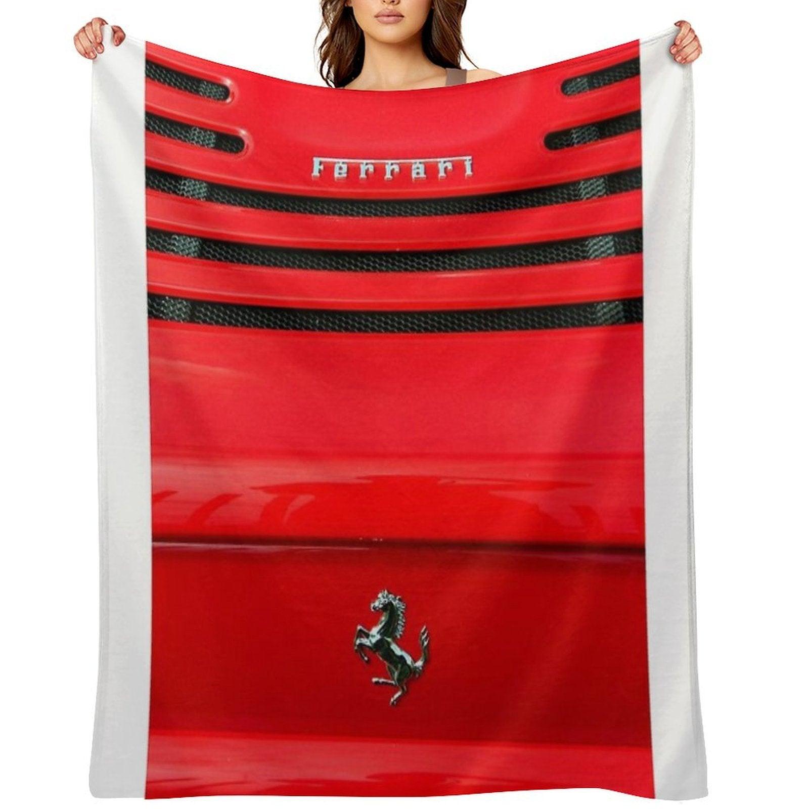 Ferrari Prancing Horse Throw Blanket