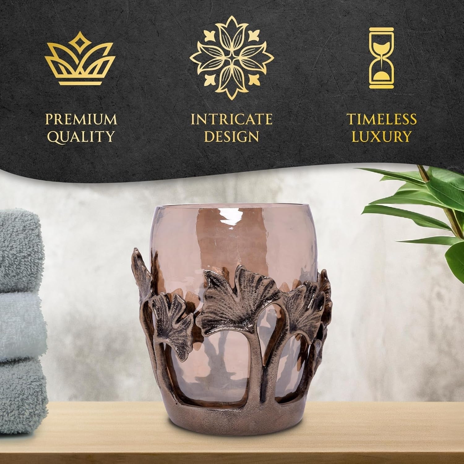 Elegant Aura – Stylish Bathroom Tumbler Contemporary Decorative Home Accent Decozen