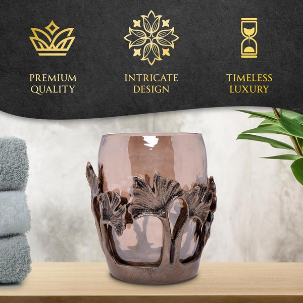 Elegant Aura – Stylish Bathroom Tumbler Contemporary Decorative Home Accent Decozen