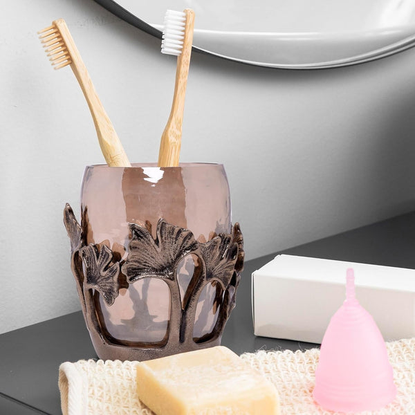 Elegant Aura – Stylish Bathroom Tumbler Contemporary Decorative Home Accent Decozen