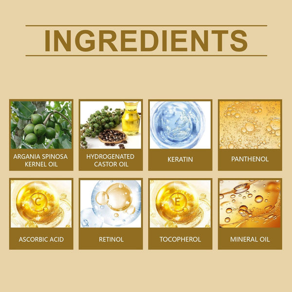 Argan Hair Care Oil Repair Dry Split Hair, Smooth And Glossy Hair Care Oil