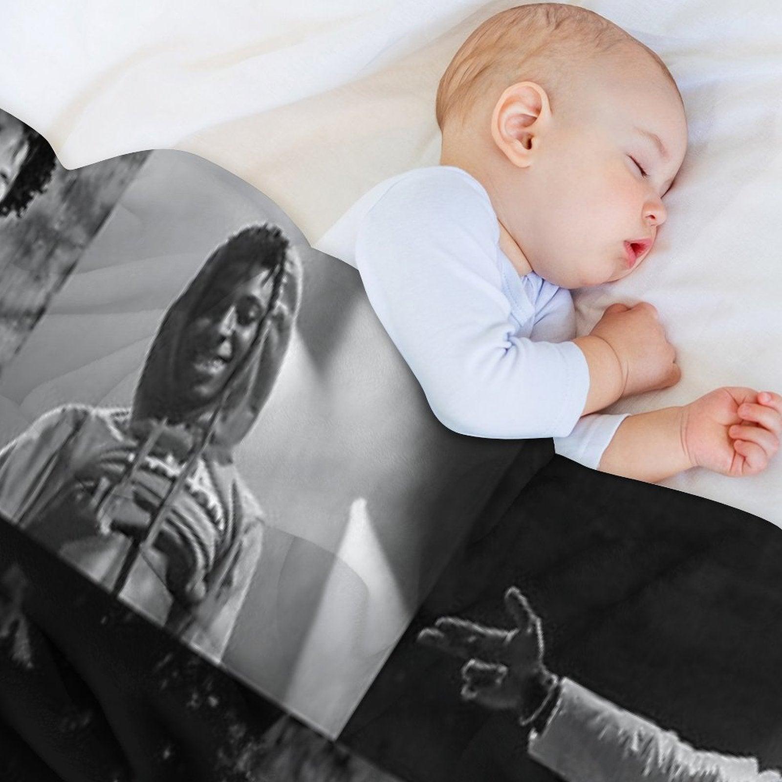 Youngboy  B&W Never Broke Again Collage Throw Blanket