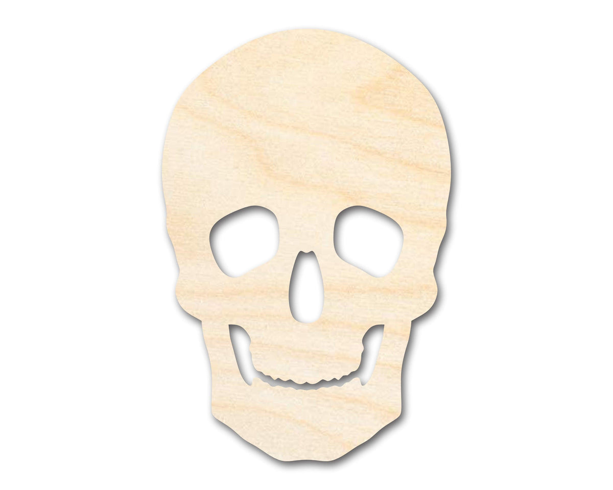 Unfinished Wood Skull Shape - Halloween - Spooky - Craft - up to 46