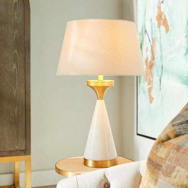Solid Snow Table Lamp Designed by J. Kent Martin | White - Gifts for You 'n Me