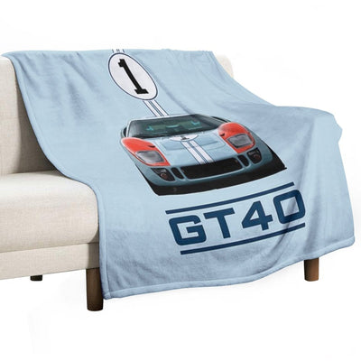 Ford Shelby American GT40 1966 Quick-dry Throw Blanket