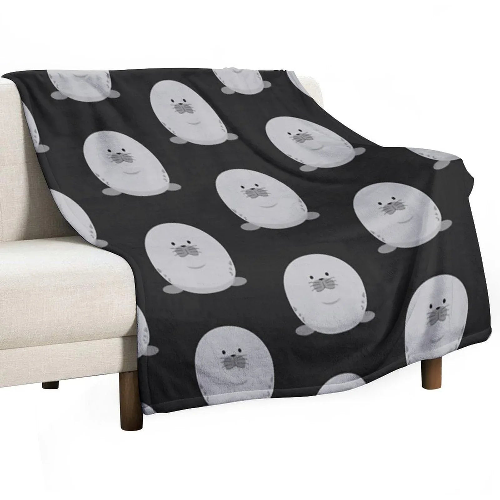 Cute Chonky Seal Throw Blanket