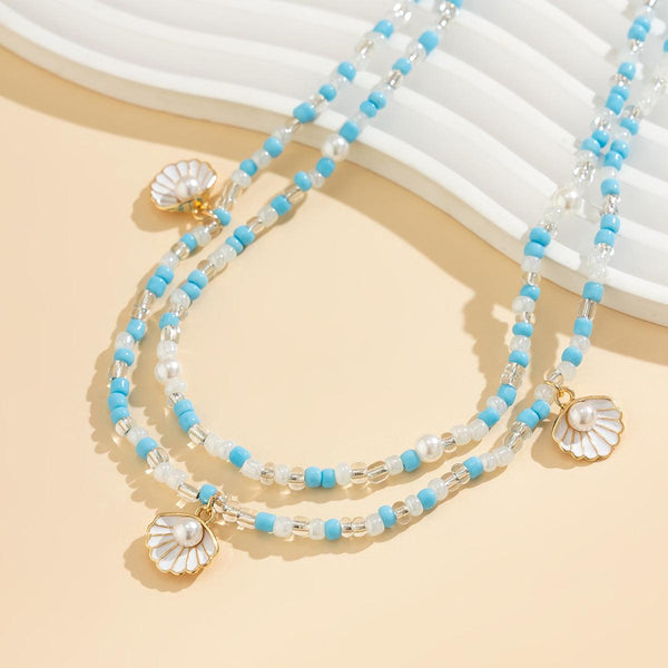 Beach Pearl Fan Shell Rice Bead Waist Chain Waist Chain Sexy Bead Body Chain