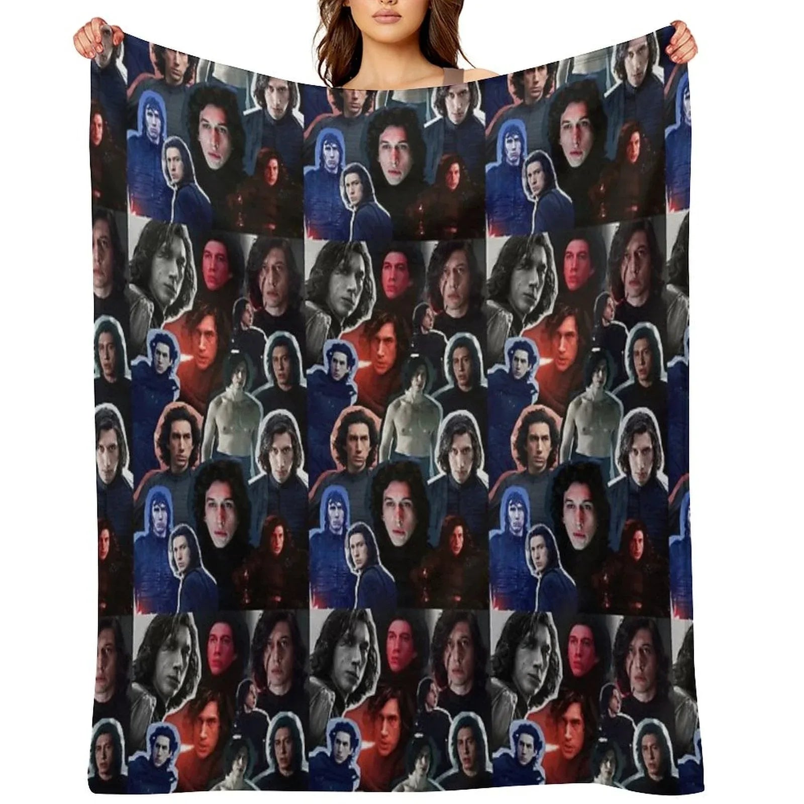 Adam Driver As BenKylo Collage Edit Throw Blanket