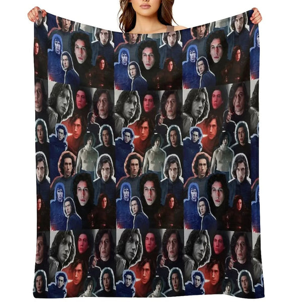 Adam Driver As BenKylo Collage Edit Throw Blanket