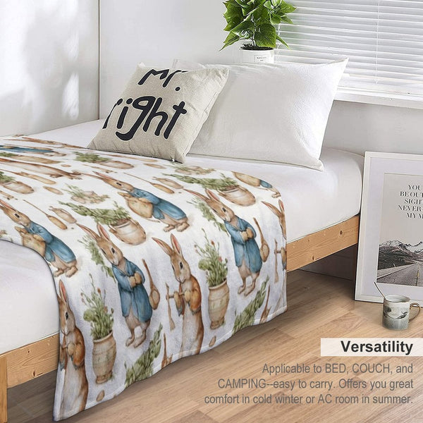 Peter Rabbit Watercolour Lightweight Throw Blanket