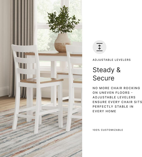 Dining Table Set White Mango Wood Contemporary Style Edition