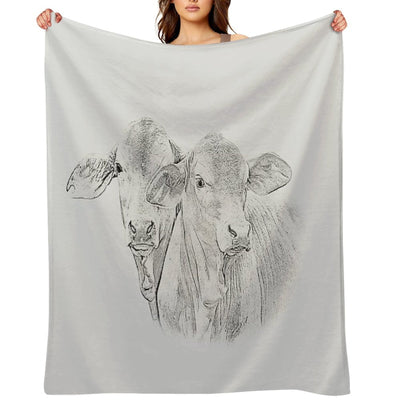 BRAHMAN CALVES, WALL ART Compact Throw Blanket
