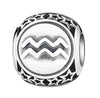 BAMOER 925 Sterling Silver Aquarius Star Sign Zodiac Beads Charms fit Bracelets PSC048