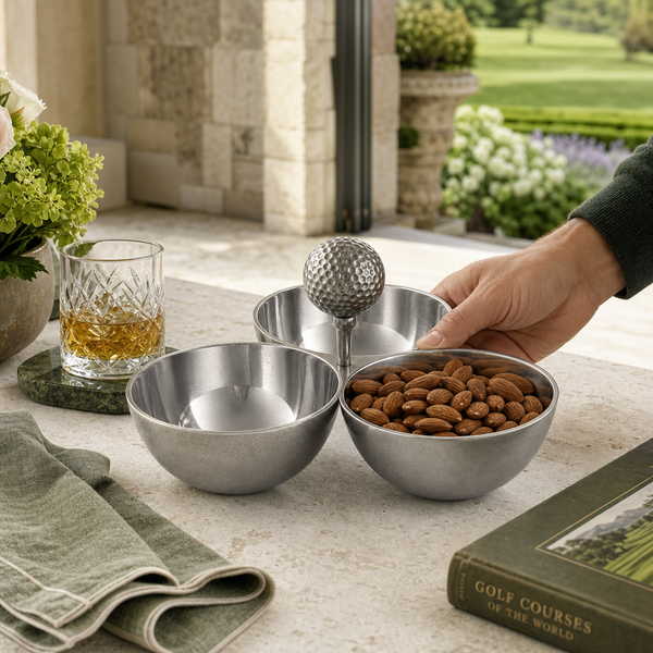 Golf Nut Bowl 3 Section