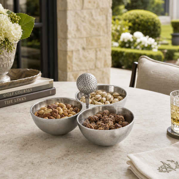 Golf Nut Bowl 3 Section