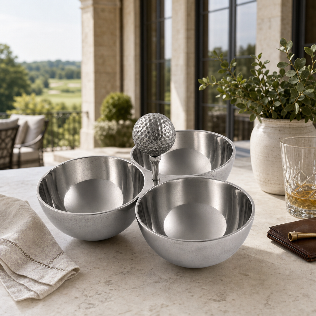 Golf Nut Bowl 3 Section