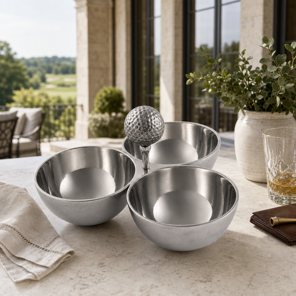 Golf Nut Bowl 3 Section