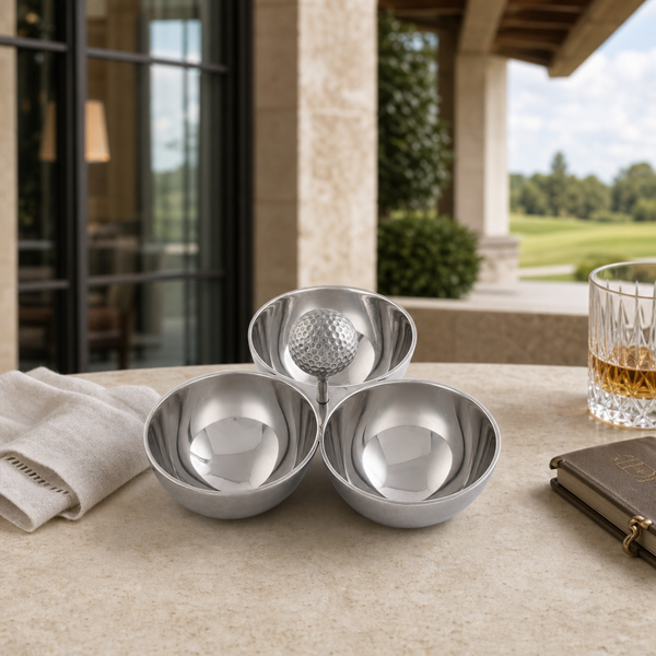 Golf Nut Bowl 3 Section