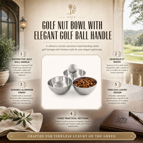 Golf Nut Bowl 3 Section