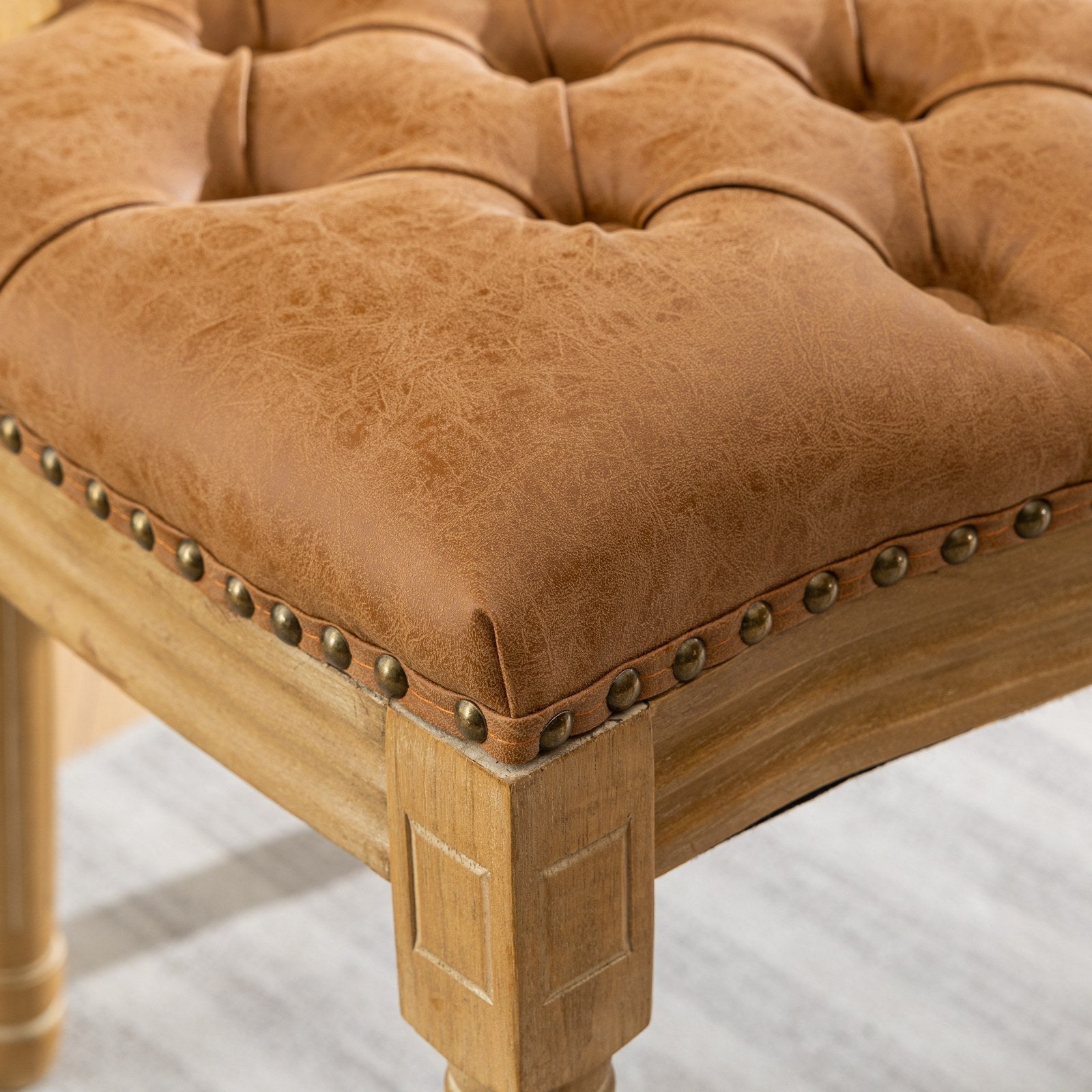 Set of 2 French Style Solid Wood Antique Dining Chairs BLAKHOM