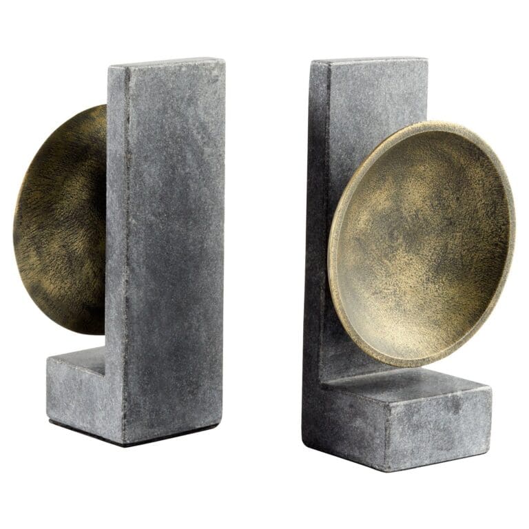 Taal Bookends Designed by J Kent Martin | Black & Brass