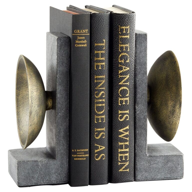 Taal Bookends Designed by J Kent Martin | Black & Brass