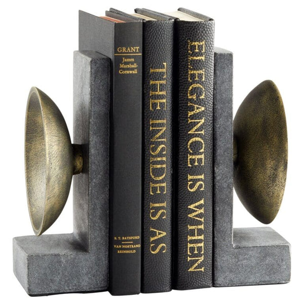 Taal Bookends Designed by J Kent Martin | Black & Brass