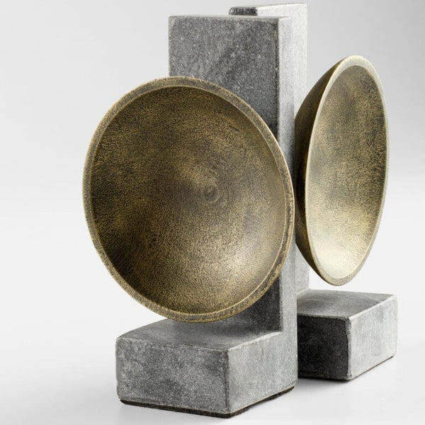 Taal Bookends Designed by J Kent Martin | Black & Brass