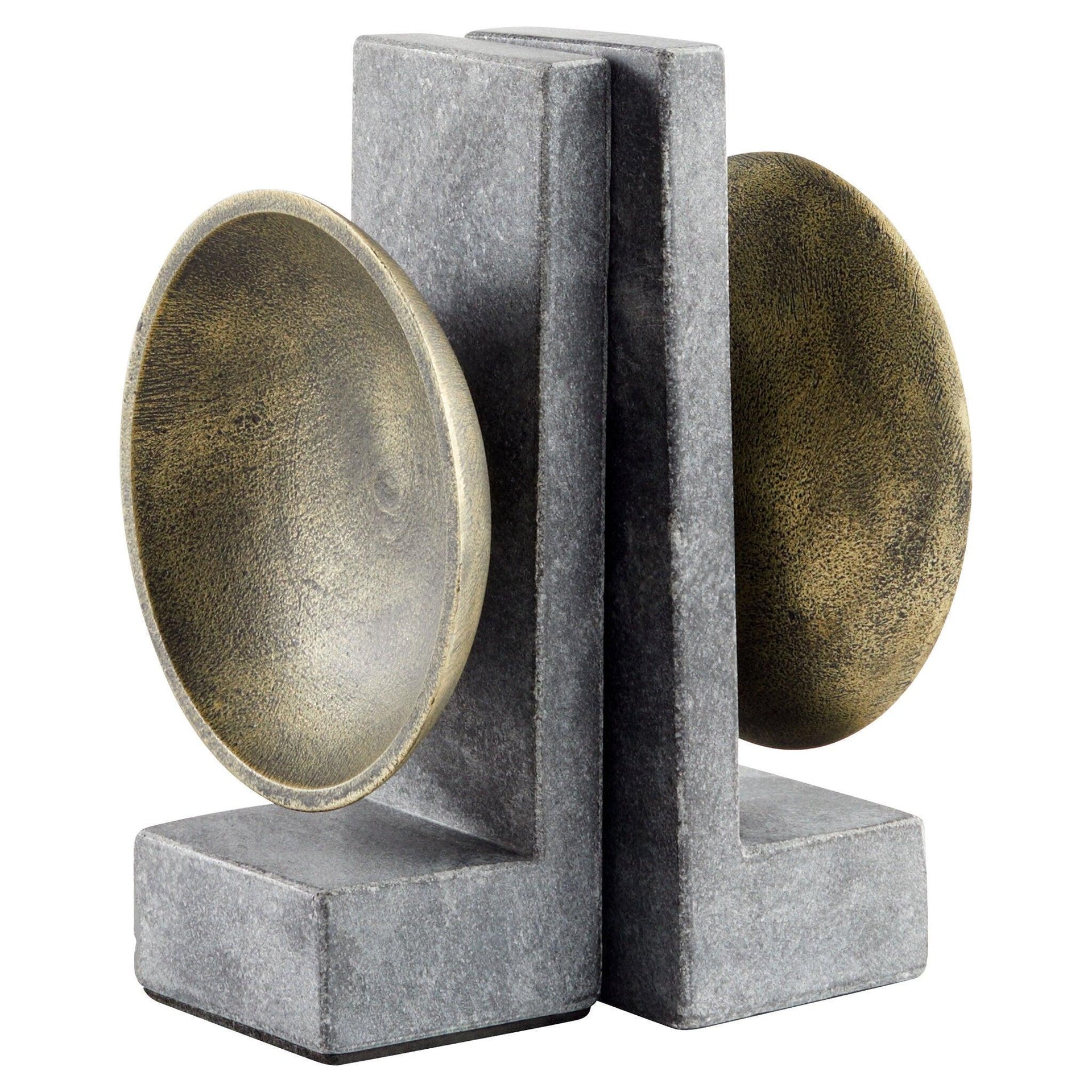 Taal Bookends Designed by J Kent Martin | Black & Brass