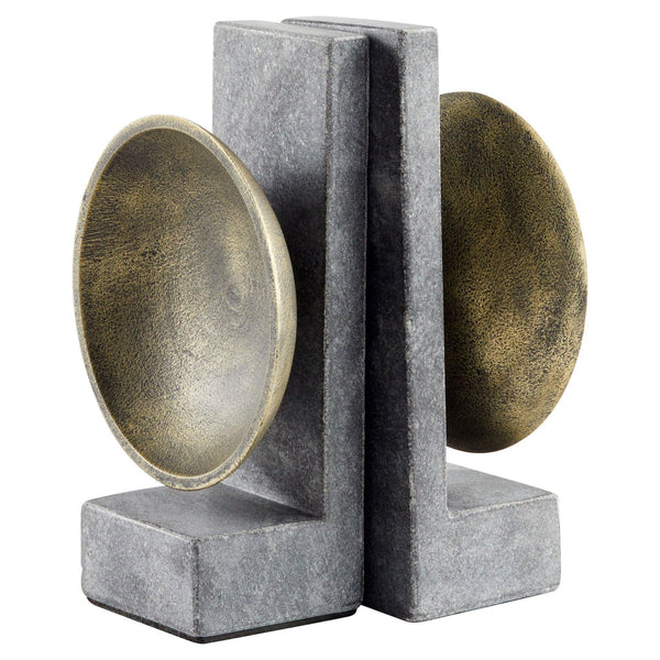 Taal Bookends Designed by J Kent Martin | Black & Brass
