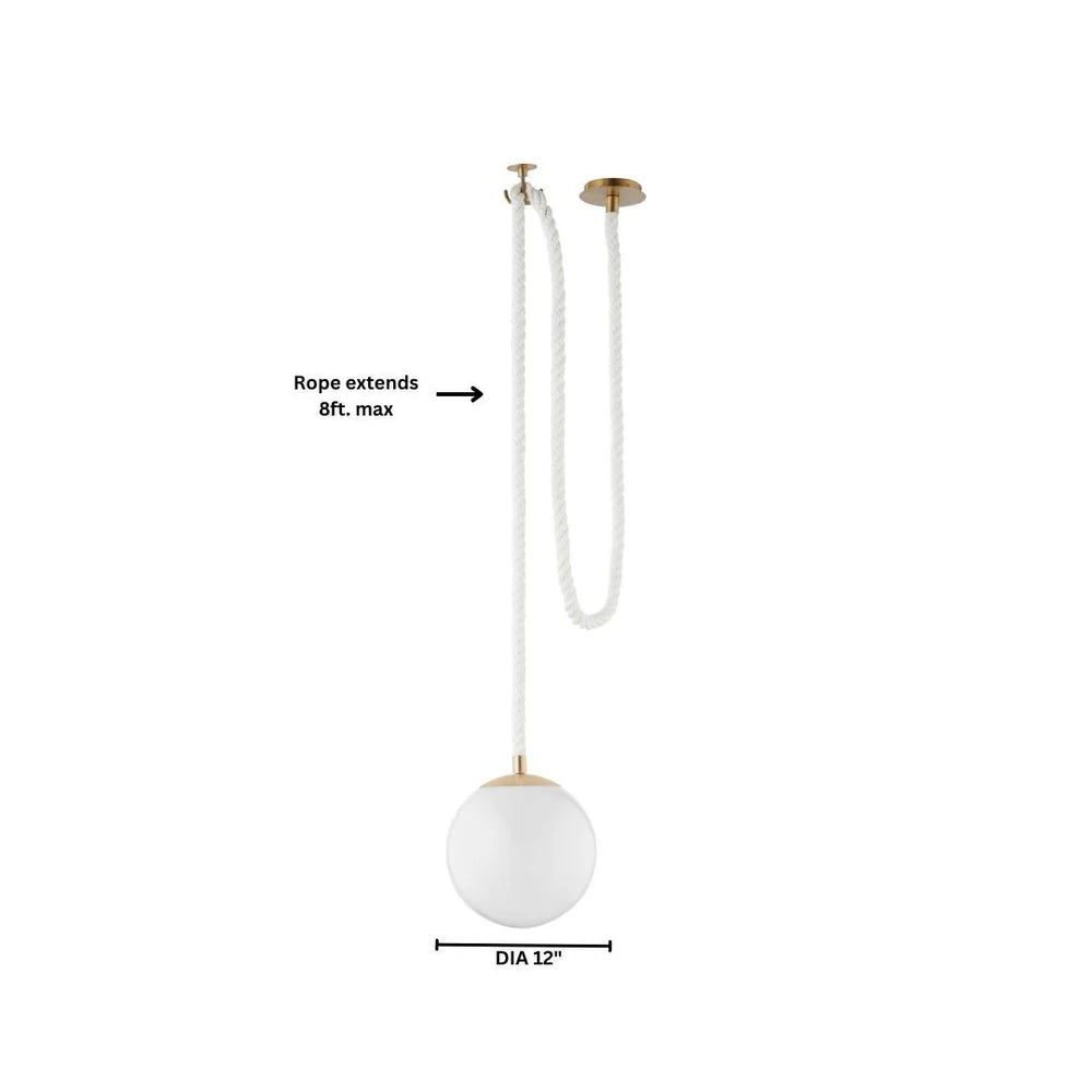 Rockport 1 Light Pendant | Aged Brass