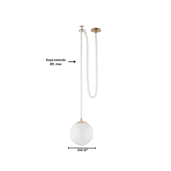 Rockport 1 Light Pendant | Aged Brass - Gifts for You 'n Me