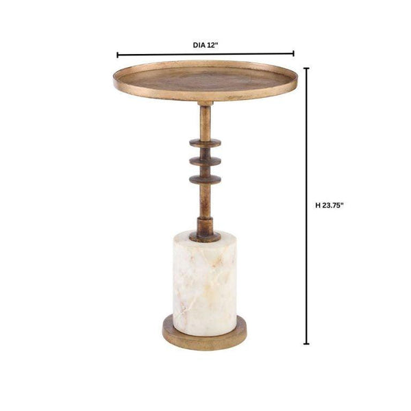 Jetson Accent Table Designed by J Kent Martin | Antique Brass