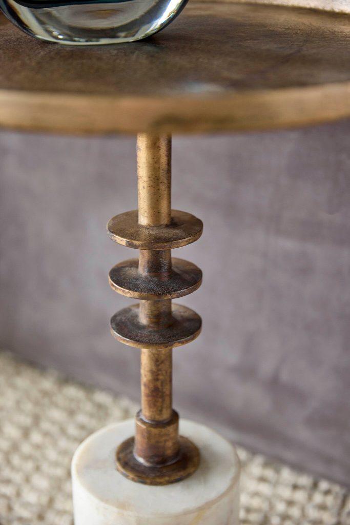 Jetson Accent Table Designed by J Kent Martin | Antique Brass