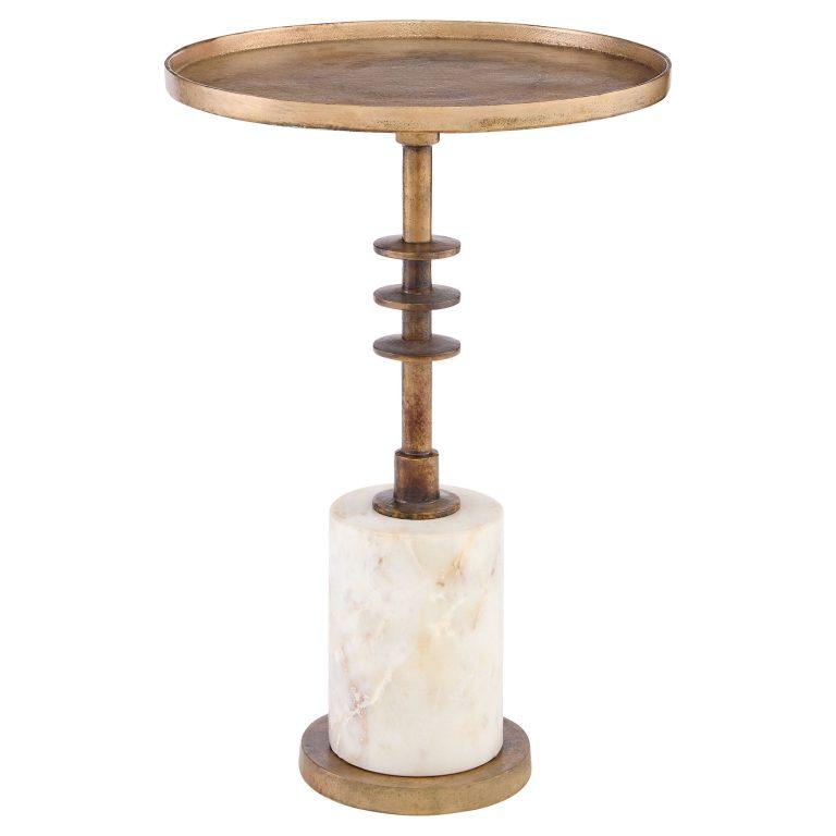 Jetson Accent Table Designed by J Kent Martin | Antique Brass