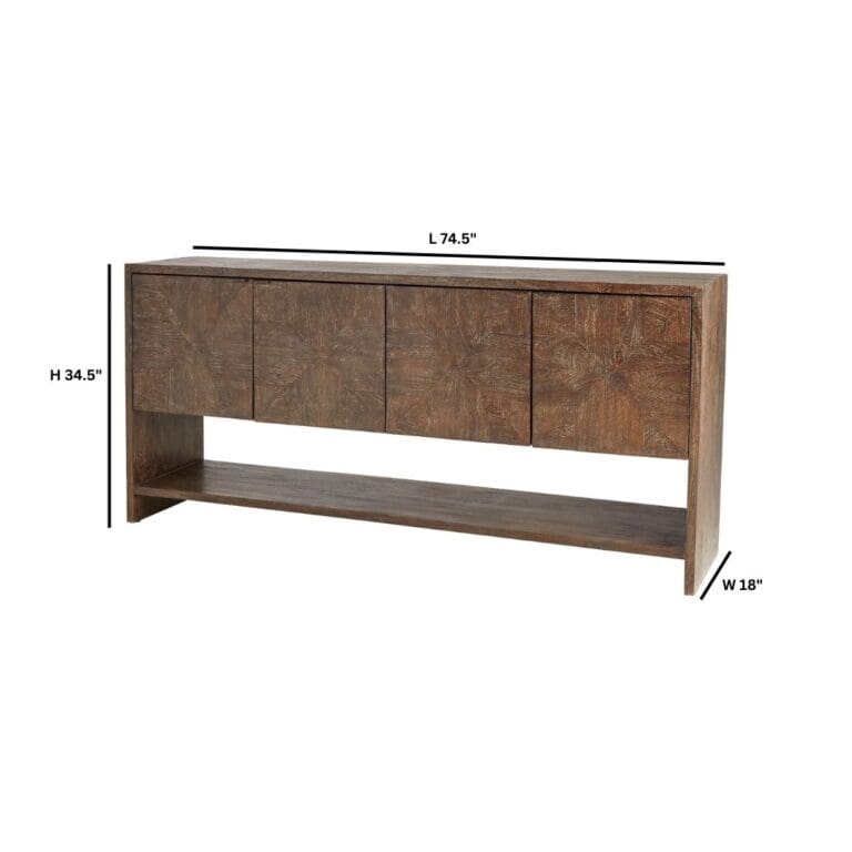 Alta Console Table Designed by J Kent Martin | Cerused Walnut