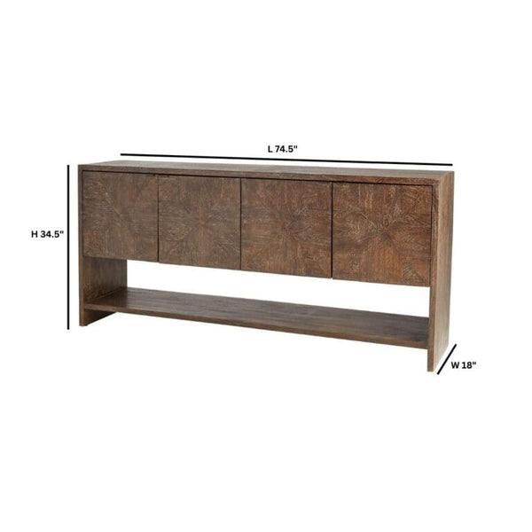 Alta Console Table Designed by J Kent Martin | Cerused Walnut