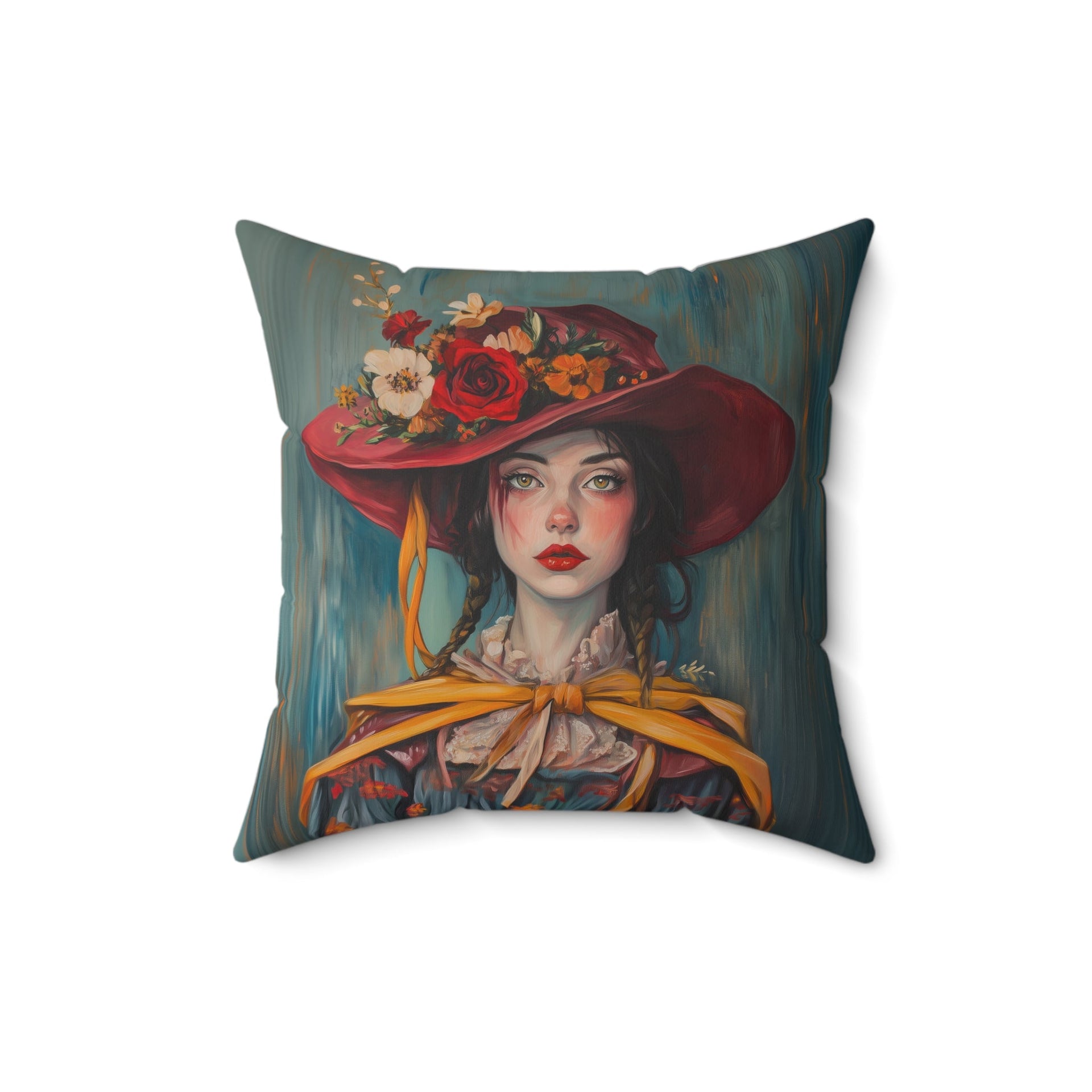 Microsuede Cushion / Autumn Fall Art / Woman - Morgan /